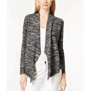 Eileen Fisher Organic Cotton Silk Blend Long Sleeve Angled Cardigan Sweater XS